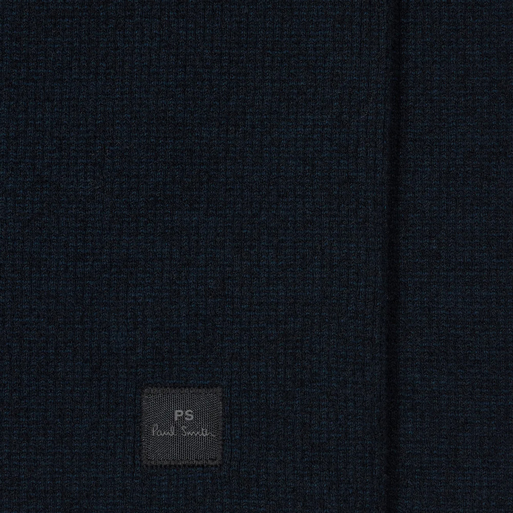 Paul Smith Navy Cotton-Blend Textured Zip Cardigan Navy - Parasol Store
