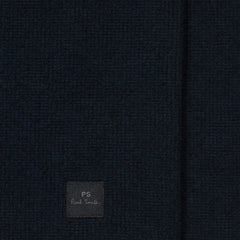 Paul Smith Navy Cotton-Blend Textured Zip Cardigan Navy - Parasol Store