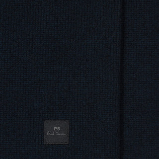 Paul Smith Navy Cotton-Blend Textured Zip Cardigan Navy - Parasol Store