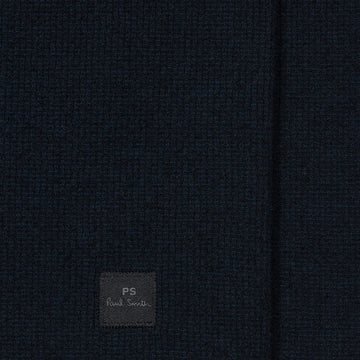 Paul Smith Navy Cotton-Blend Textured Zip Cardigan Navy - Parasol Store