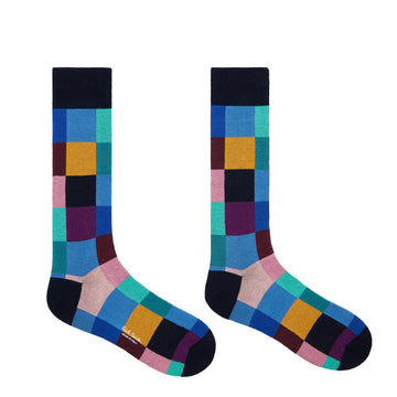 Paul Smith Norwich Check Socks Blue