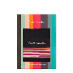 Paul Smith Organic-Cotton Mixed Stripe Boxer Briefs Three Pack Black - Parasol Store