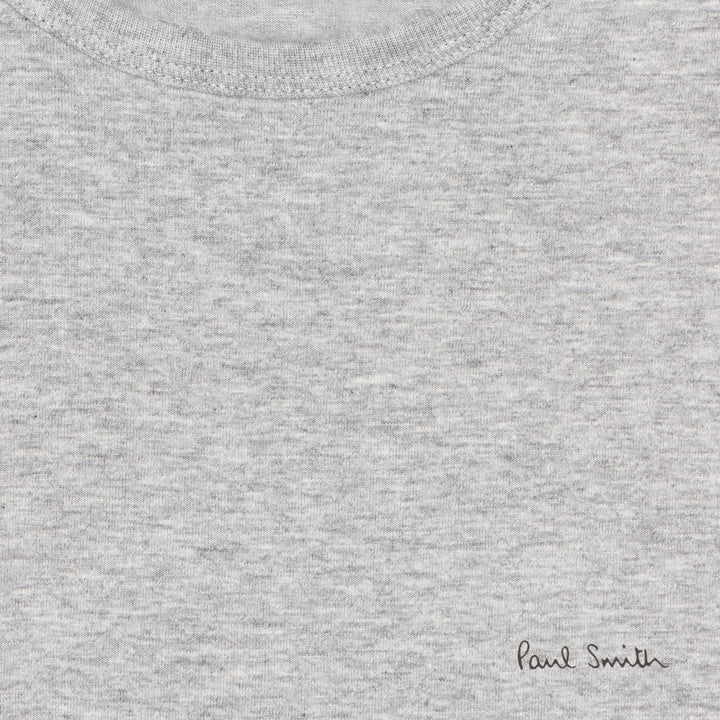 Paul Smith Organic Cotton Logo Lounge T-Shirts Three Pack White / Black / Grey - Parasol Store