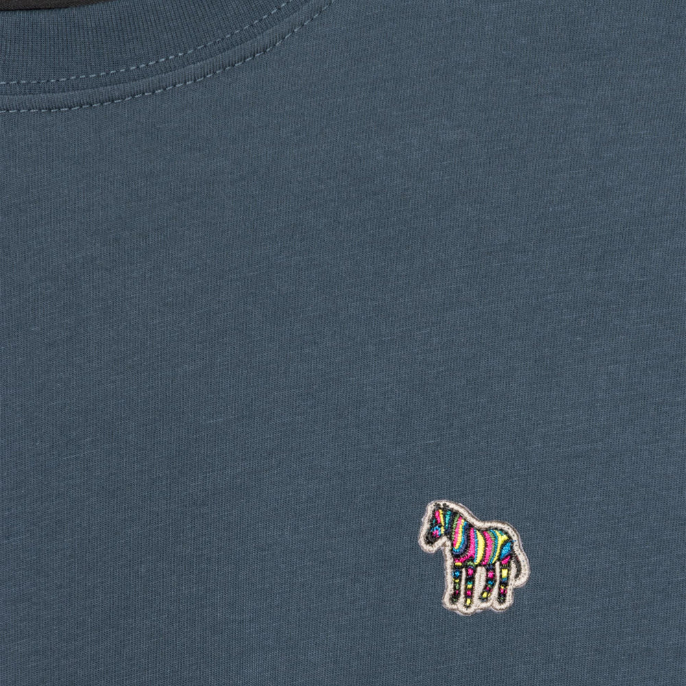 Paul Smith Organic Cotton Zebra Logo T-Shirt Ink Blue - Parasol Store