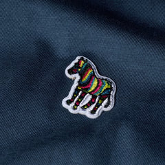 Paul Smith Organic Cotton Zebra Logo T-Shirt Washed Navy