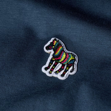 Paul Smith Organic Cotton Zebra Logo T-Shirt Washed Navy