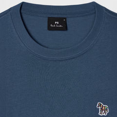 Paul Smith Organic Cotton Zebra Logo T-Shirt Washed Navy