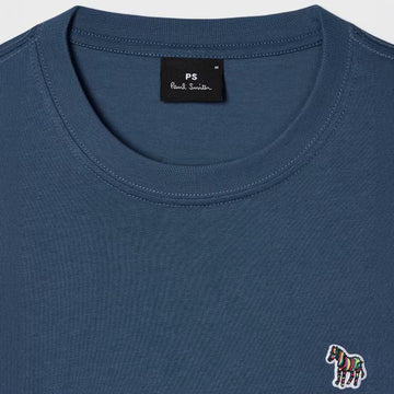 Paul Smith Organic Cotton Zebra Logo T-Shirt Washed Navy
