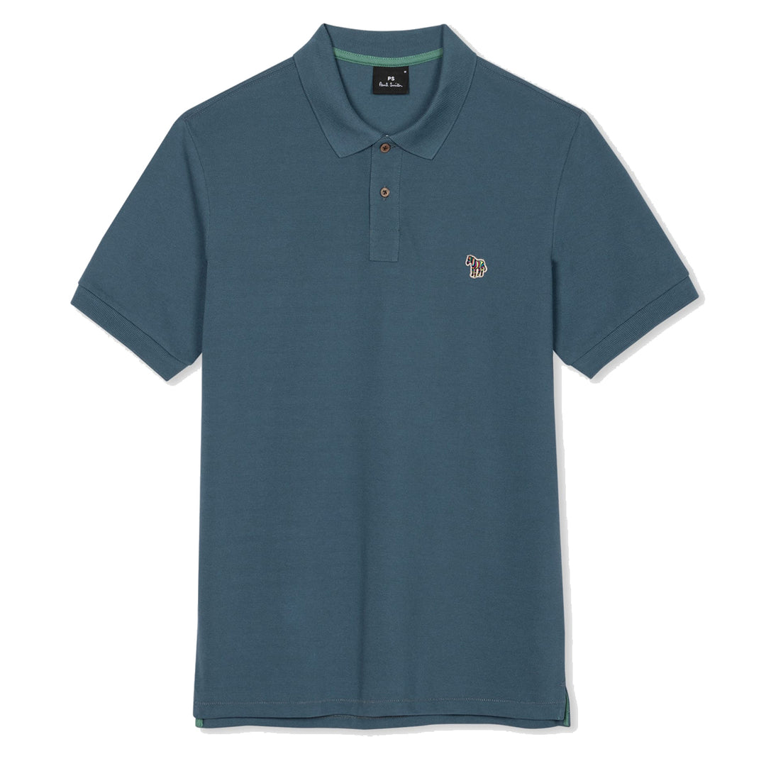 Paul Smith Organic Cotton Zebra Polo Shirt Ink Blue - Parasol Store