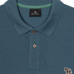 Paul Smith Organic Cotton Zebra Polo Shirt Ink Blue - Parasol Store