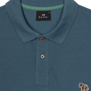 Paul Smith Organic Cotton Zebra Polo Shirt Ink Blue - Parasol Store
