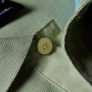 Paul Smith Organic Cotton Zebra Polo Shirt Sage Green - Parasol Store