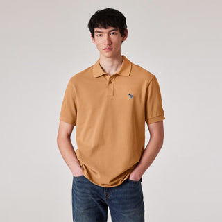 Paul Smith Organic Cotton Zebra Polo Shirt Toffee Brown - Parasol Store