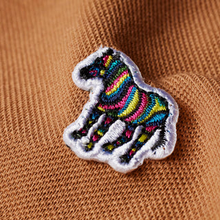 Paul Smith Organic Cotton Zebra Polo Shirt Toffee Brown - Parasol Store