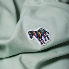 Paul Smith Organic Cotton Zebra T-Shirt Sage Green - Parasol Store
