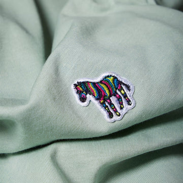 Paul Smith Organic Cotton Zebra T-Shirt Sage Green - Parasol Store