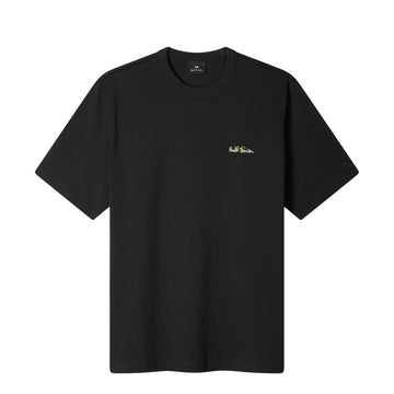 Paul Smith Oversized Logo Embroidery Cotton T-Shirt Black