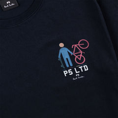 Paul Smith P5 Ltd Bike T-Shirt Very Dark Navy - Parasol Store