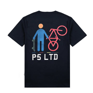 Paul Smith P5 Ltd Bike T-Shirt Very Dark Navy - Parasol Store