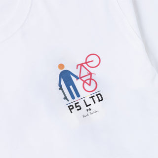 Paul Smith P5 Ltd Bike T-Shirt White - Parasol Store