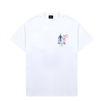 Paul Smith P5 Ltd Bike T-Shirt White - Parasol Store