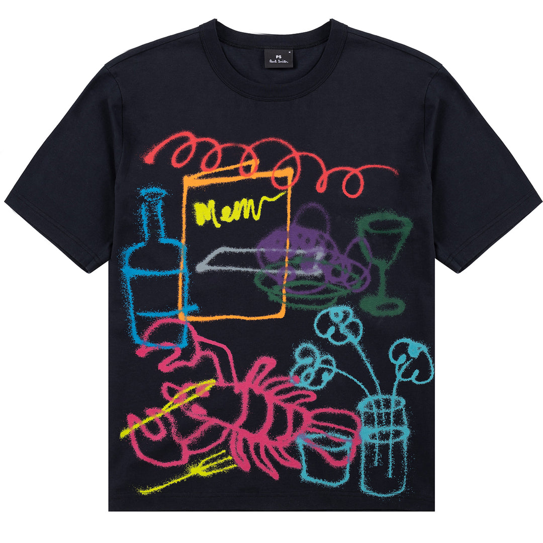 Paul Smith PS Graphic Print T-Shirt Black - Parasol Store
