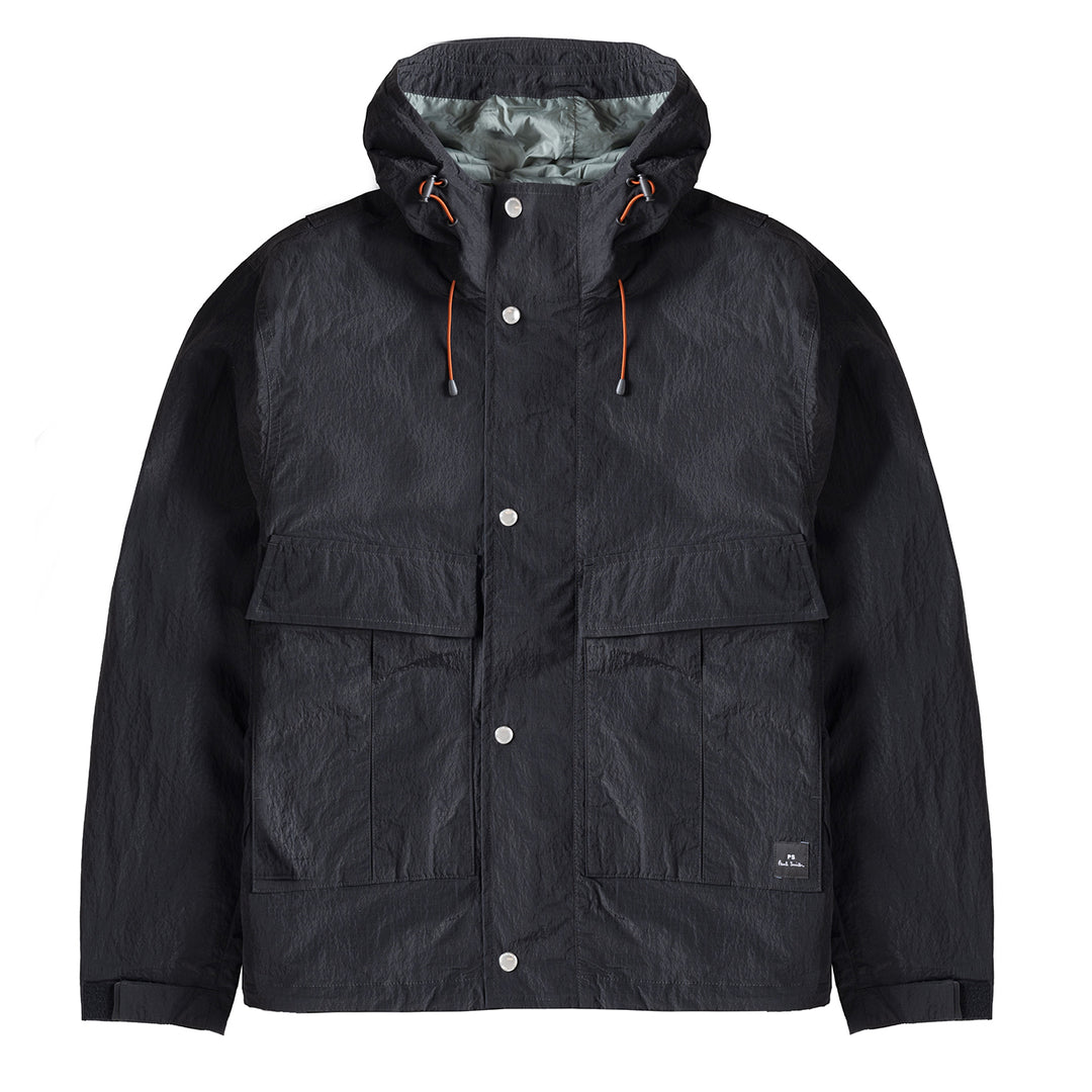 Paul Smith Recycled-Nylon Ripstop Showerproof Jacket Black - Parasol Store