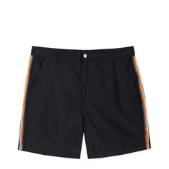 Paul Smith Recycled-Polyester Signature Stripe Swim Shorts Black