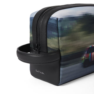 Paul Smith Recycled Polyester Black Pixelated Mini Washbag Multicolour