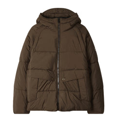 Paul Smith Recycled Polyester Hooded Puffer Jacket Brown - Parasol Store