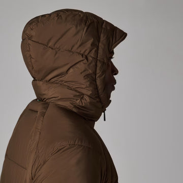 Paul Smith Recycled Polyester Hooded Puffer Jacket Brown - Parasol Store