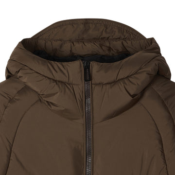 Paul Smith Recycled Polyester Hooded Puffer Jacket Brown - Parasol Store