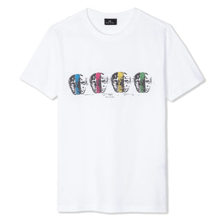 Paul Smith Reg Fit Opposite Skull Print T-Shirt White - Parasol Store