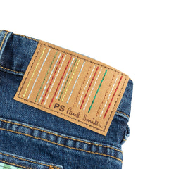 Paul Smith Relaxed Tapered-Fit Organic Vintage Stretch Jeans Dark Wash - Parasol Store