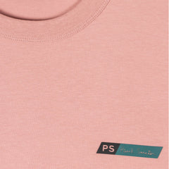 Paul Smith S/S PS Slant Logo Cotton-Blend T-Shirt Pink - Parasol Store