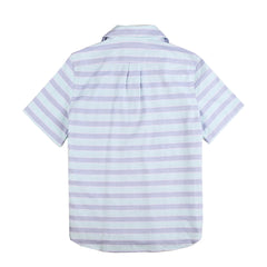 Paul Smith Short-Sleeve Shirt Striped Blue - Parasol Store
