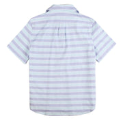 Paul Smith Short-Sleeve Shirt Striped Blue - Parasol Store