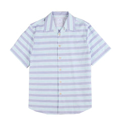 Paul Smith Short-Sleeve Shirt Striped Blue - Parasol Store