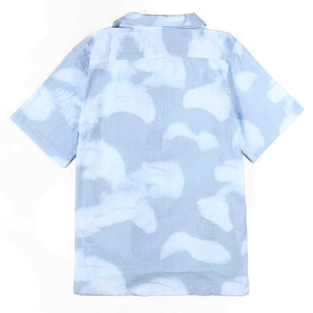 Paul Smith Palm Shadow Short-Sleeve Shirt Light Blue - Parasol Store