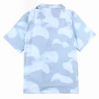 Paul Smith Palm Shadow Short-Sleeve Shirt Light Blue - Parasol Store