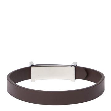 Paul Smith Signature Buckle Leather Bracelet Brown