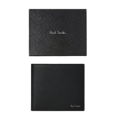 Paul Smith Signature Stripe Balloon Mount Fuji Interior Billfold Wallet Black - Parasol Store