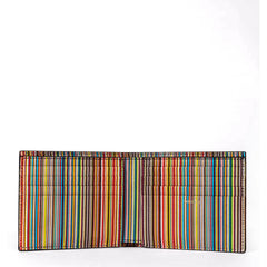 Paul Smith Signature Stripe Billfold Wallet Black - Parasol Store