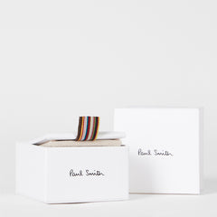 Paul Smith Signature Stripe Curve Cufflinks Silver