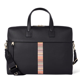 Paul Smith Signature Stripe Folio Bag Black - Parasol Store