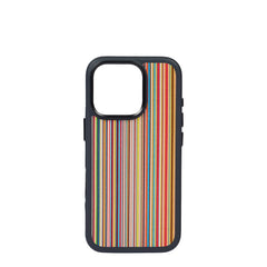 Paul Smith Signature Stripe Leather MagSafe iPhone 16 Pro Case Multicolour - Parasol Store