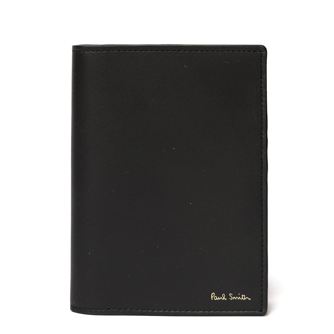 Paul Smith Signature Stripe Passport Cover Black - Parasol Store