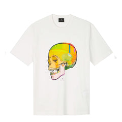 Paul Smith Skull Sketch Print T-Shirt White - Parasol Store