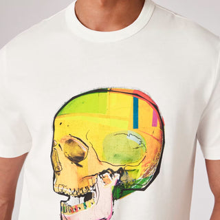 Paul Smith Skull Sketch Print T-Shirt White - Parasol Store