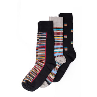 Paul Smith Sock 3 Pack Signature  Multicolour - Parasol Store